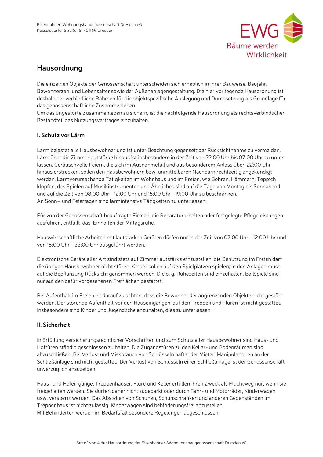Hausordnung