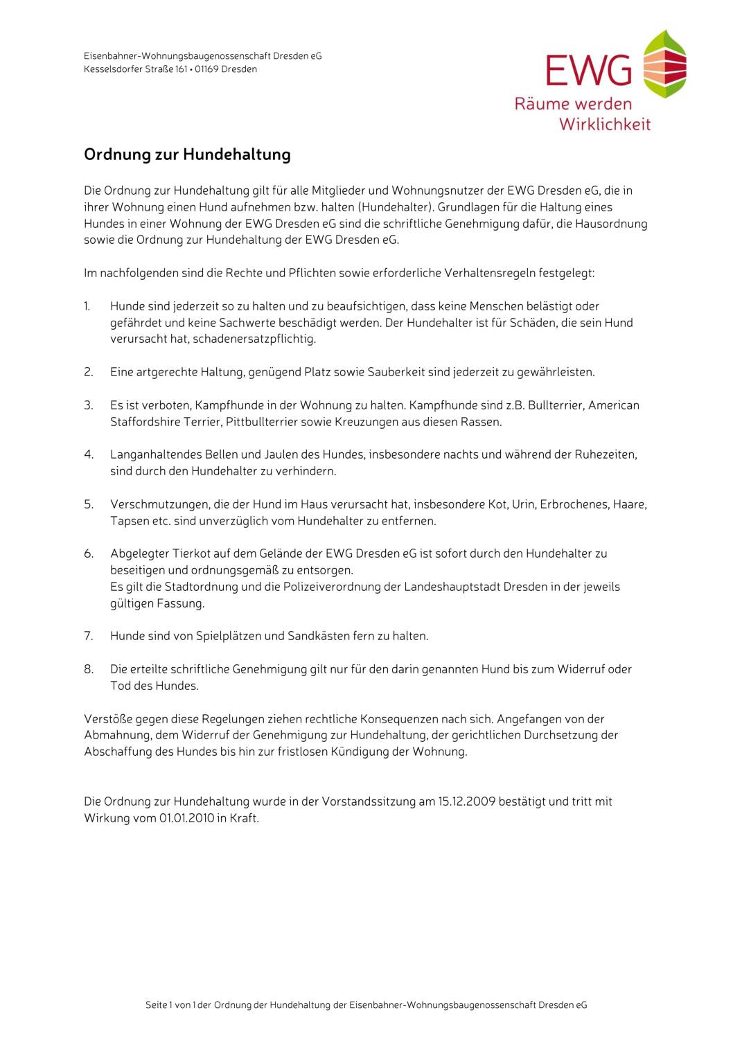Hundehaltungsordnung
