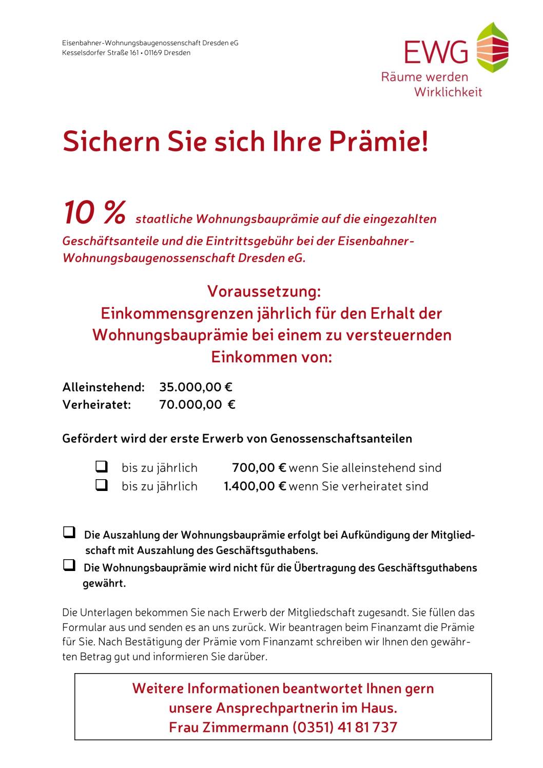 Info Wohnungsbauprämie