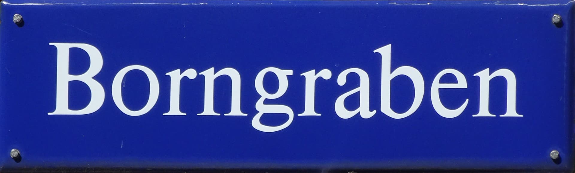Borngraben Strassenschild
