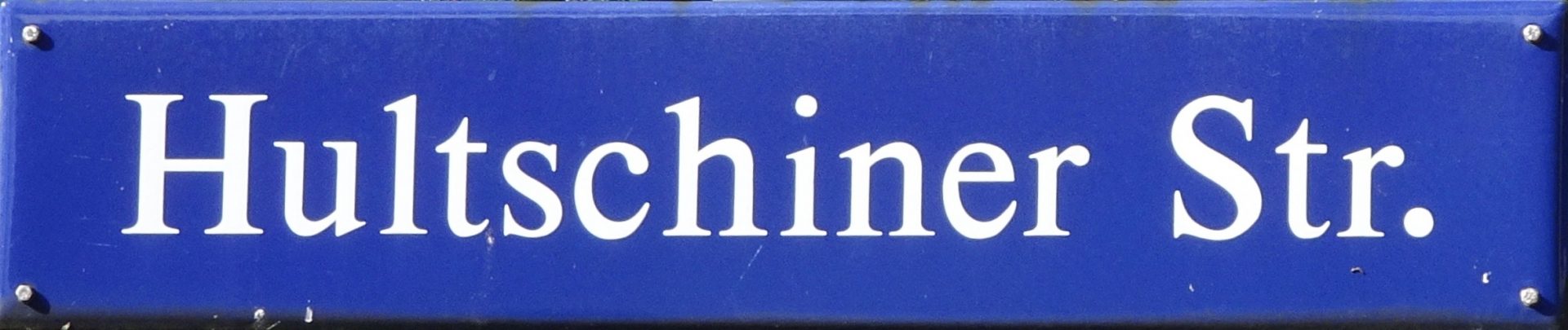 Hultschiner Strassenschild