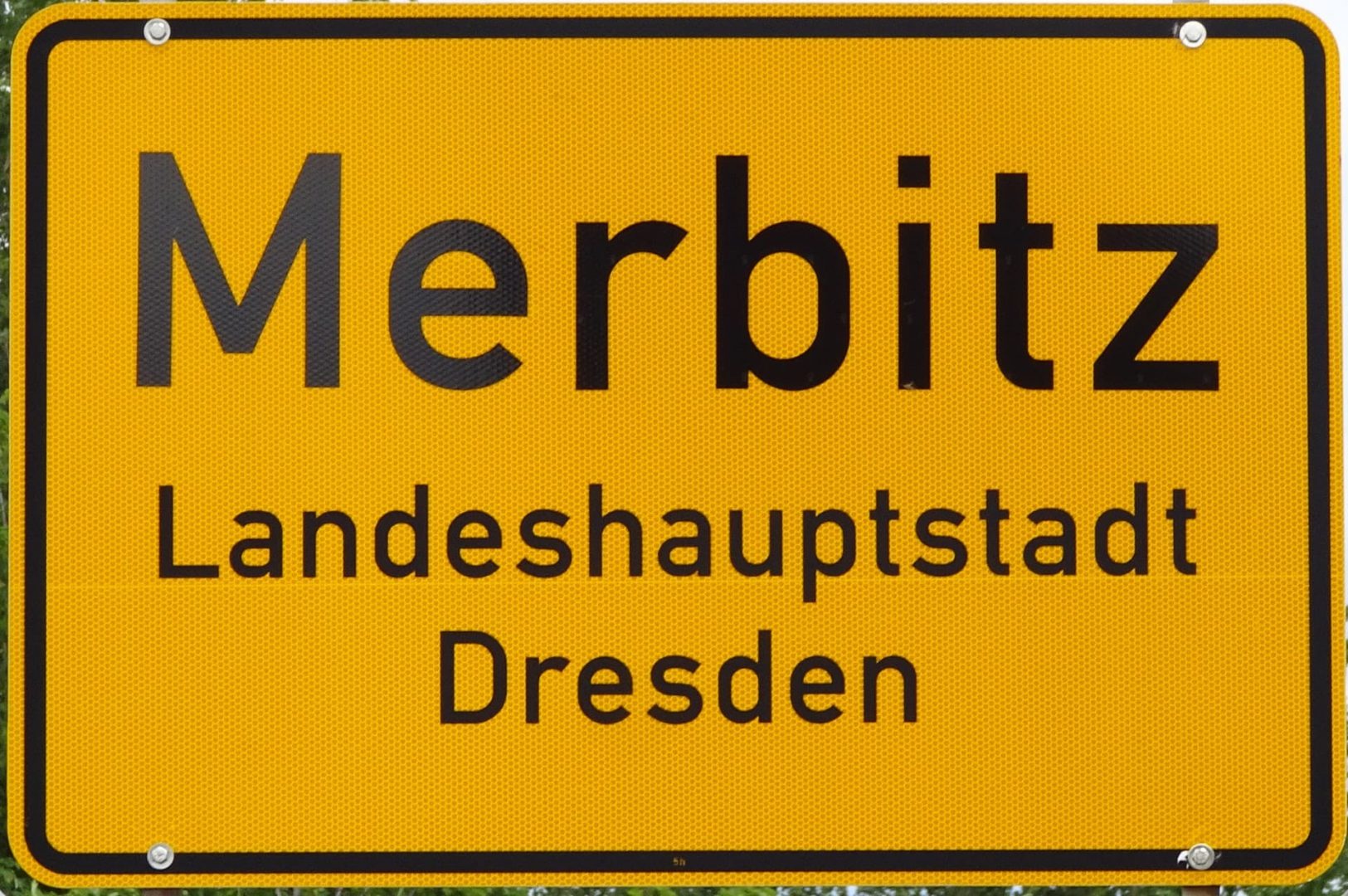 Merbitzortsschild