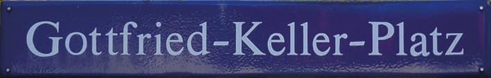 S12 G Keller Platz Strassenschild