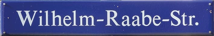 S12 W Raabe Strassenschild