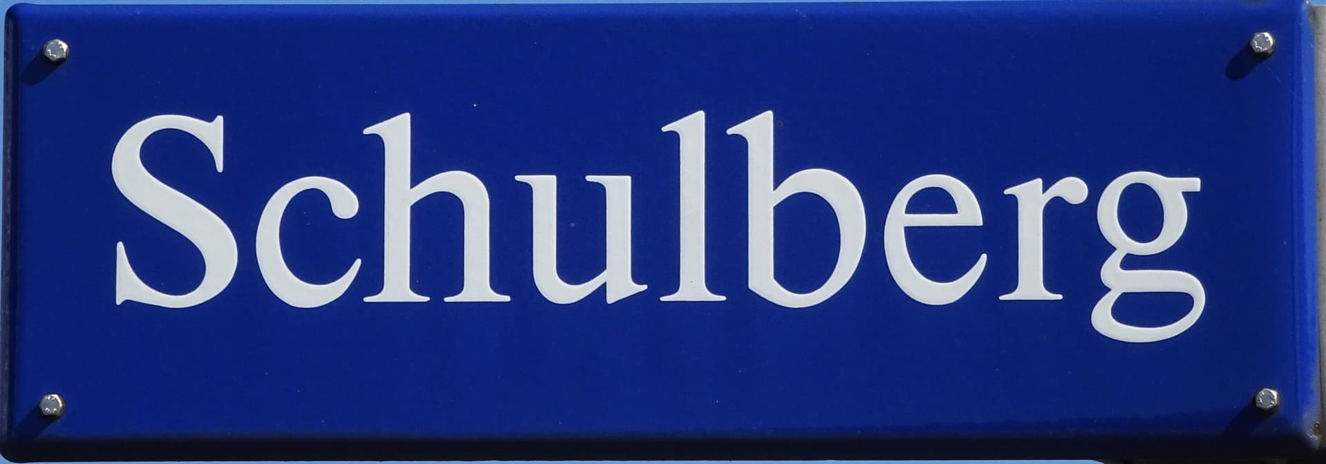 Schulberg Strassenschild