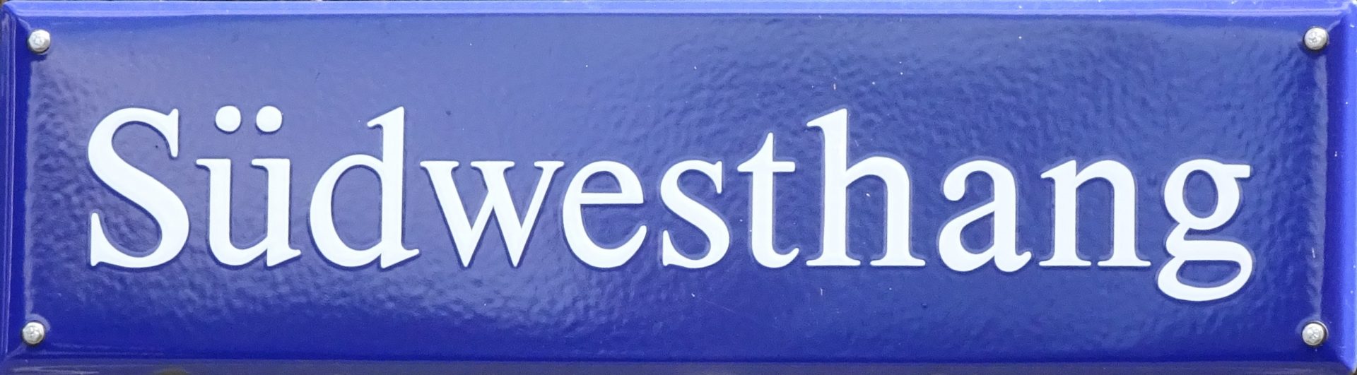 Suedwesthang Strassenschild