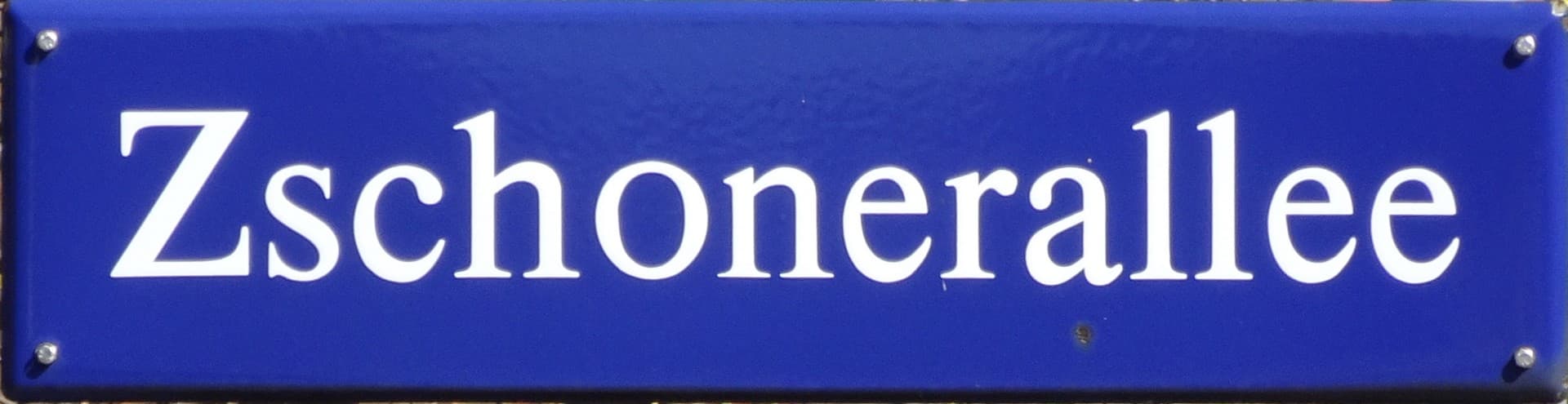 Zschonerallee Strassenschild